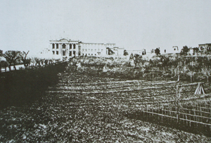 Roma gli orti tra S. Giovanni in Laterano e S. Croce in Gerusalemme nel 1850