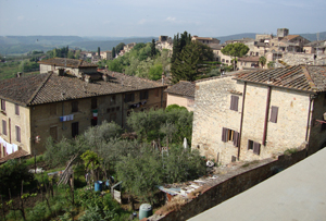 San Giminiano (Si): orti e uliveti sul poggio di Sant'Agostino