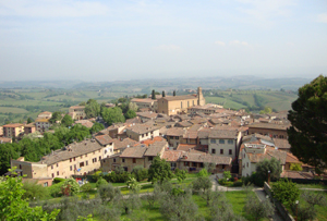 San Giminiano (Si): orti e uliveti sul poggio di Sant'Agostino