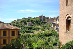 Siena: orti e vigne a ridosso della chiesa di Santa Caterina