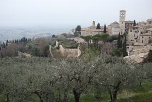 Assisi: sistema degli orti lungo la cinta muraria